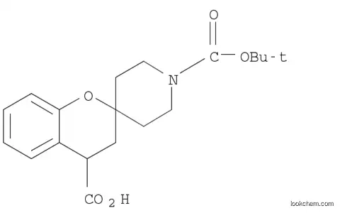 Molecular Structure of 1009375-04-5 (1'-(TERT-BUTOXYCARBONYL)SPIRO[CHROMAN-2,4'-PIPERIDINE]-4-CARBOXYLIC ACID)